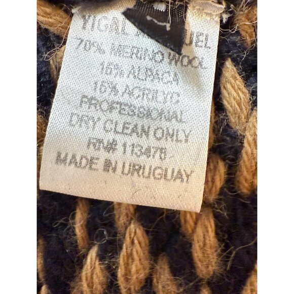 Yigal Azrouel M Mohair Wool Alpaca Chunky Knit Long Cardigan Coat Geometric Zip - Picture 16 of 16